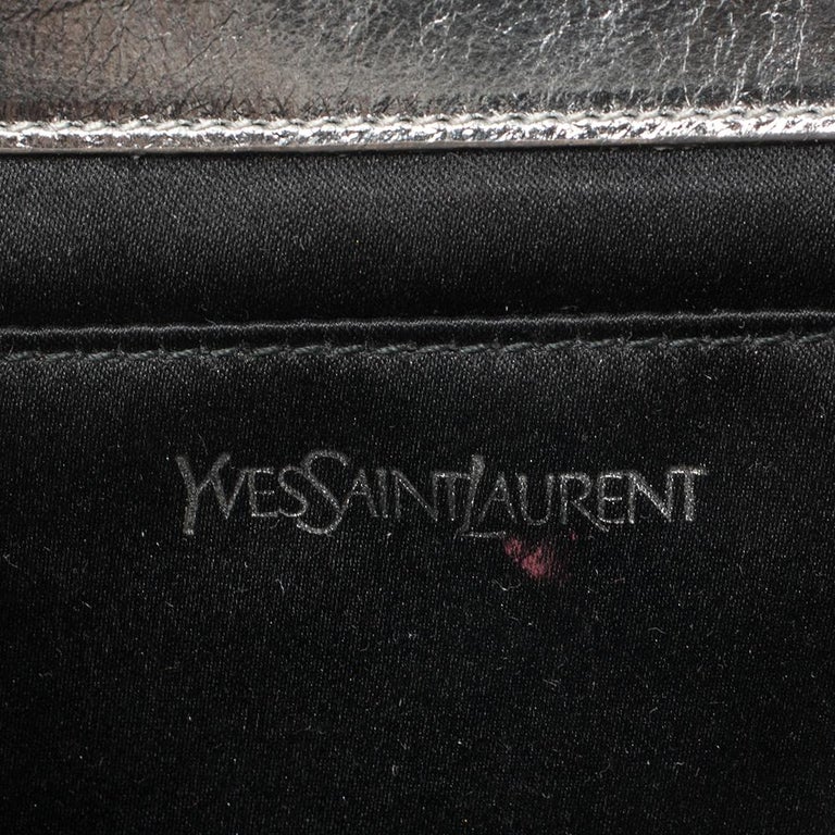 Yves Saint Laurent Bell de Jour Clutch Bag in Silver — UFO No More