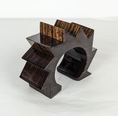 Bracelet manchette moderniste, Brown/Noir, Yves Saint Laurent