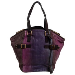 Yves Saint Laurent - Petit sac à main Downtown en cuir strié multicolore