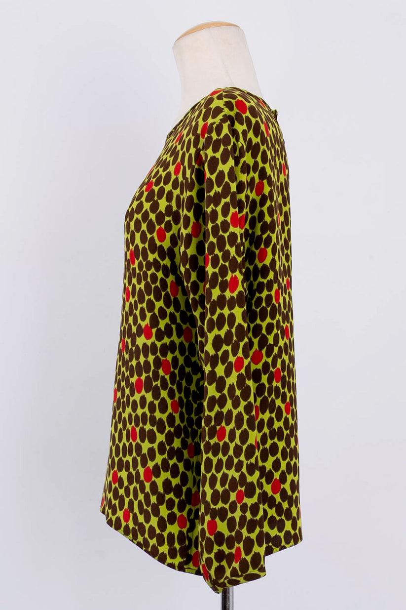 Yves Saint Laurent (Made in France) Top multicolore. Taille indiquée 36FR. Pas d'étiquette de composition. 

Informations complémentaires :
Dimensions : Épaules : 42 cm (16.53