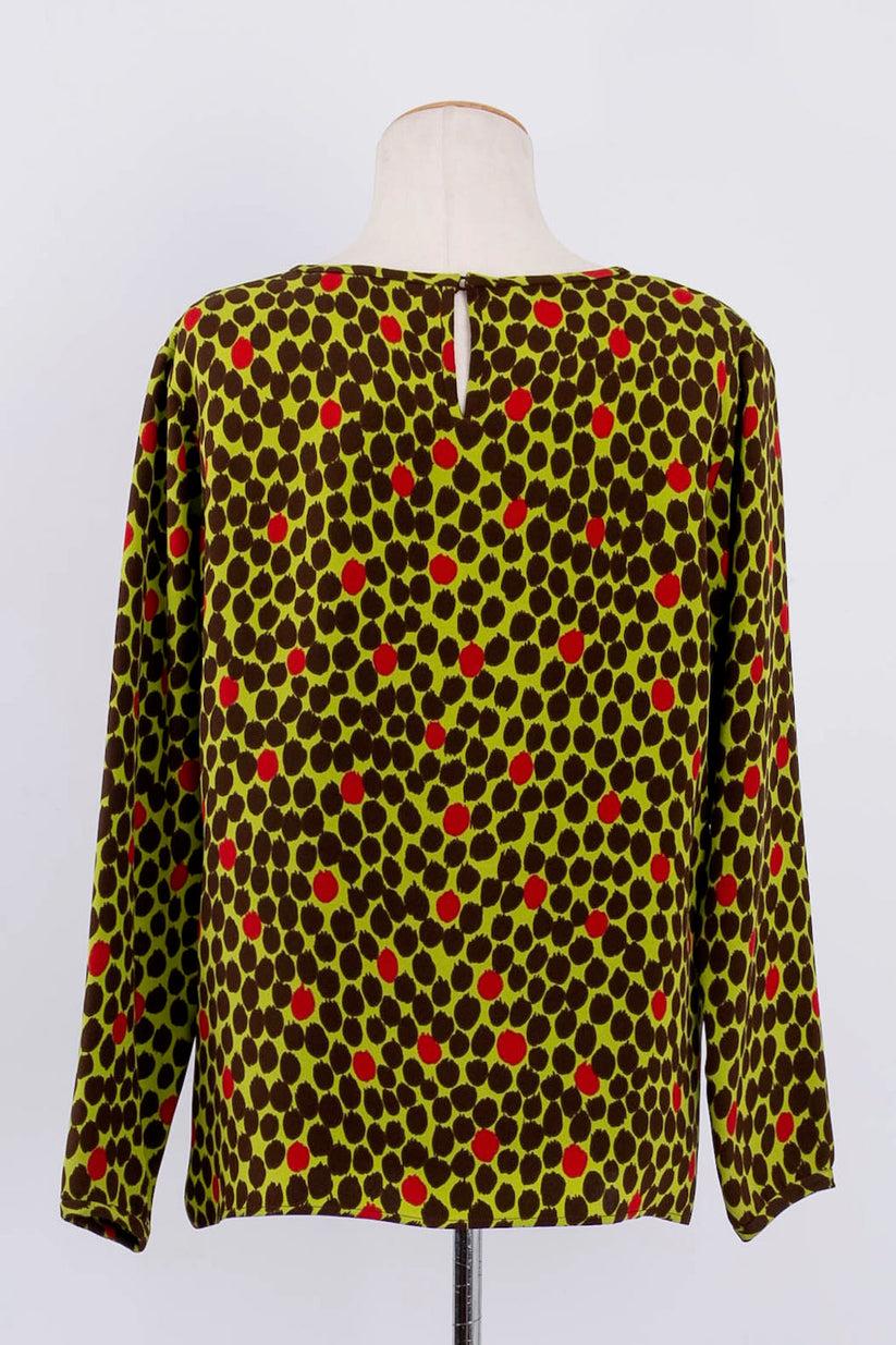 Black Yves Saint Laurent Multicolor Top/ Blouse For Sale