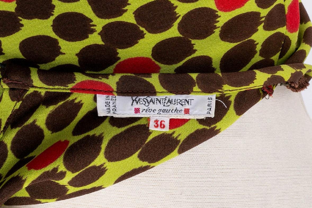Yves Saint Laurent - Top/blouse multicolore en vente 2