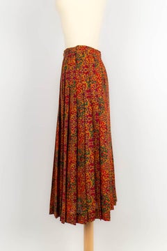 Yves Saint Laurent Multicolored Pleated Skirt