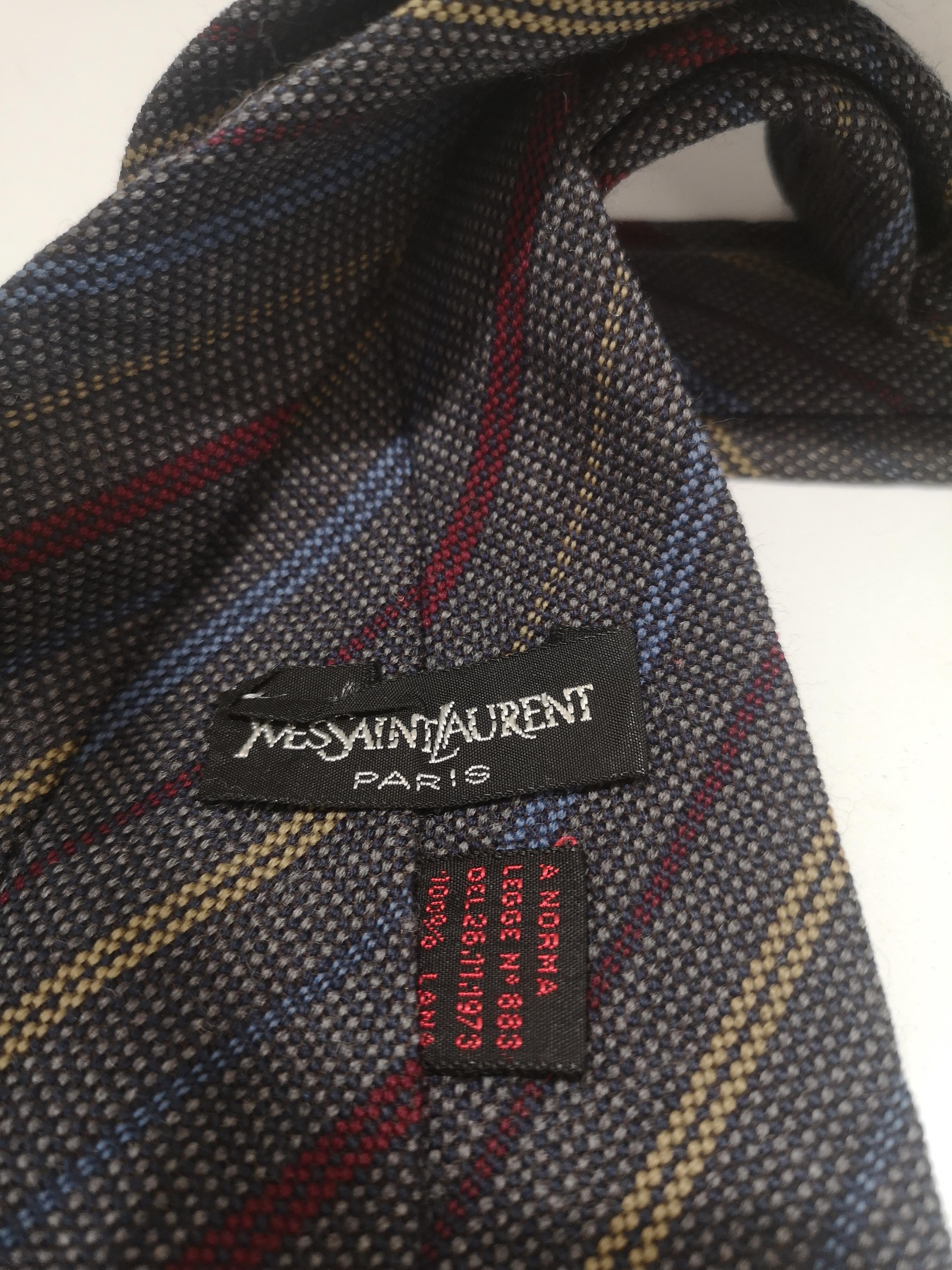 Cravate en soie multicolore Yves Saint Laurent
