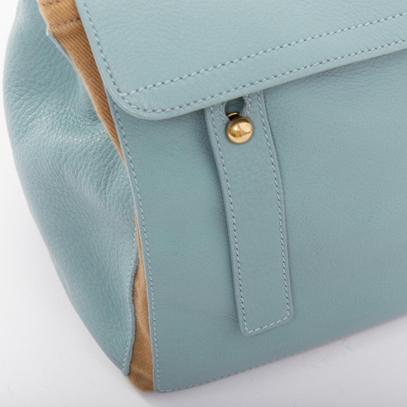 YVES SAINT LAURENT Muse 2 glacier canvas trim gold hardware leather satchel bag in vendita 4