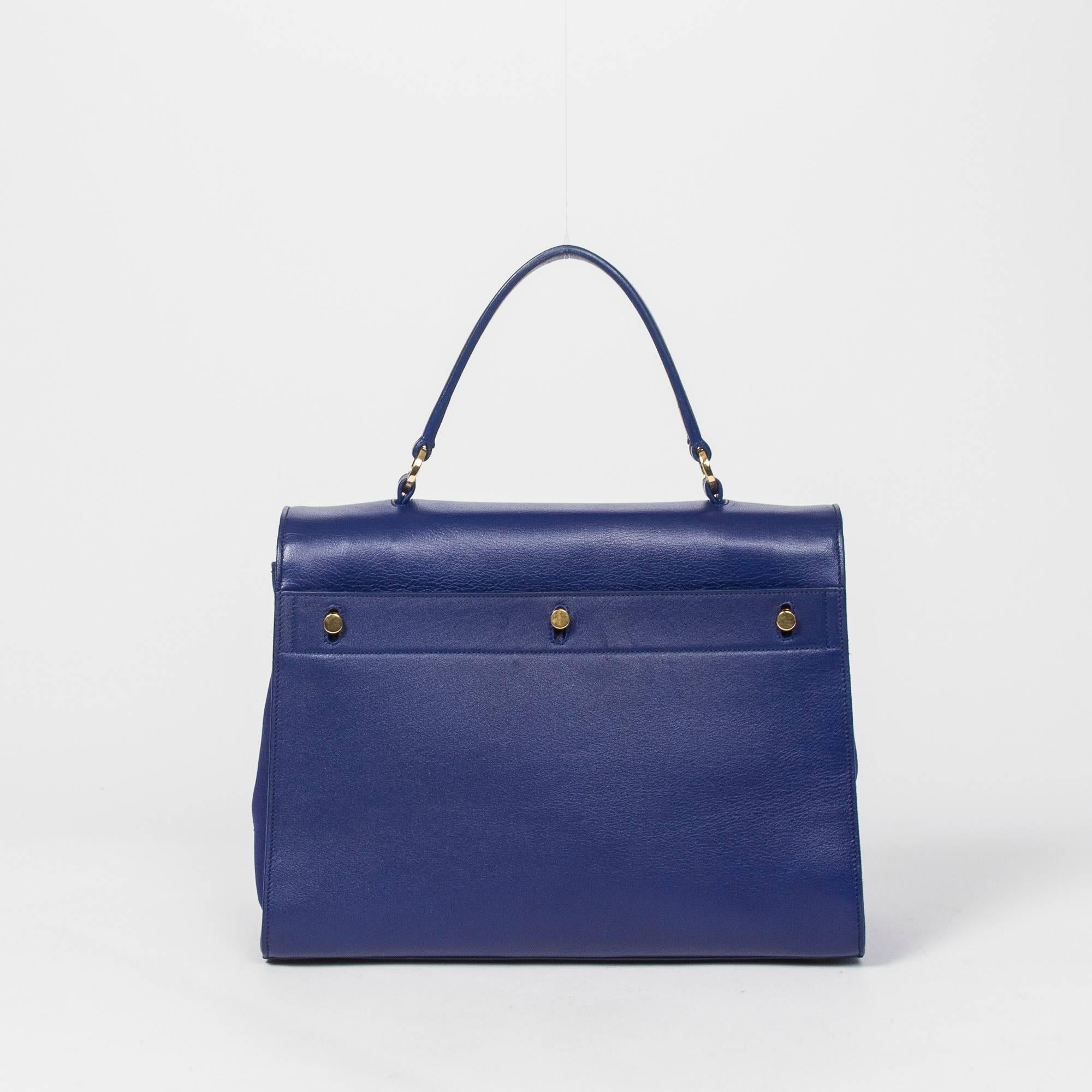 Yves Saint Laurent Muse 2 New Model in Blue calf leather 1