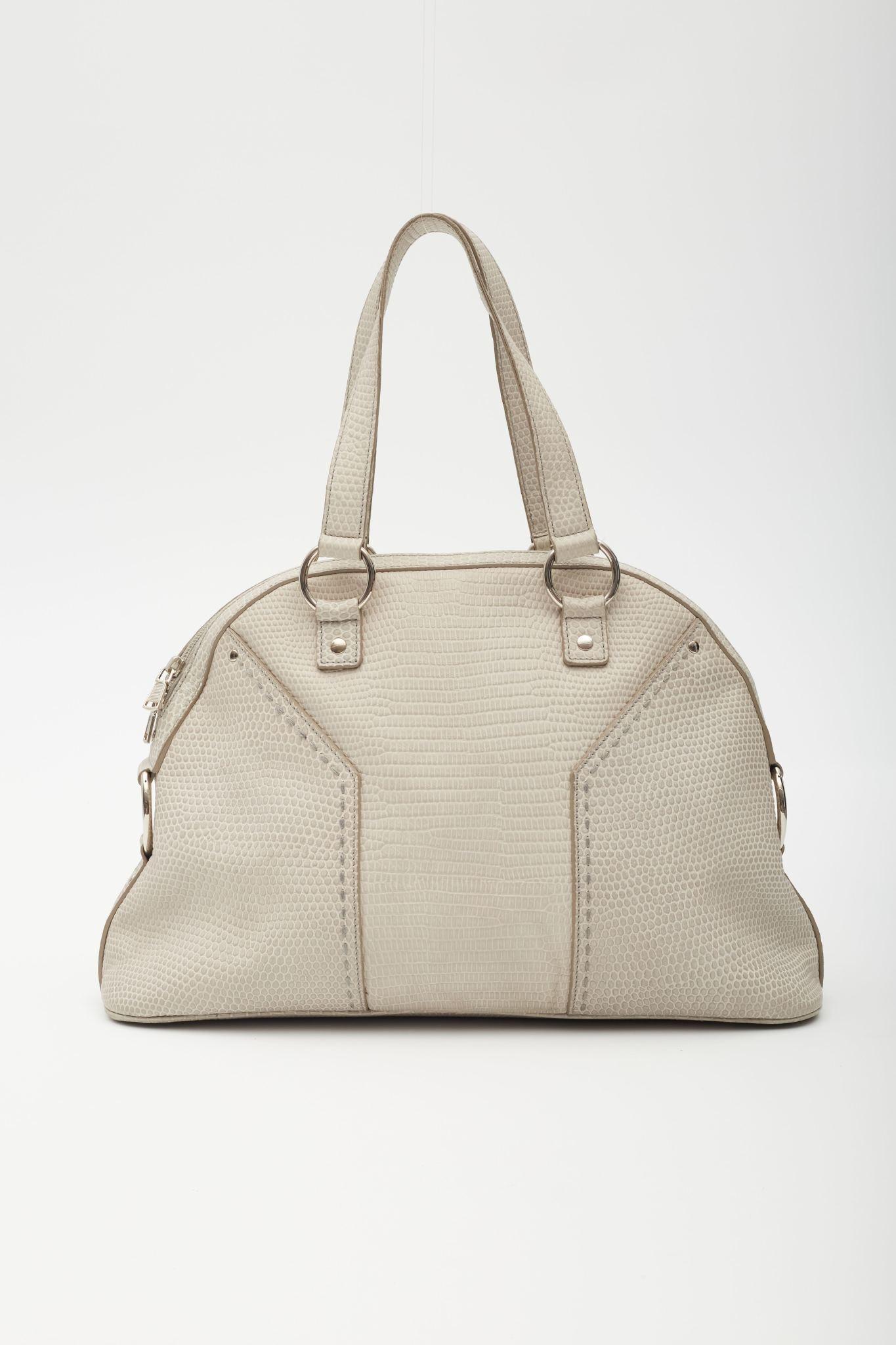 Women's Yves Saint Laurent Muse Bag Lizzard Taupe
