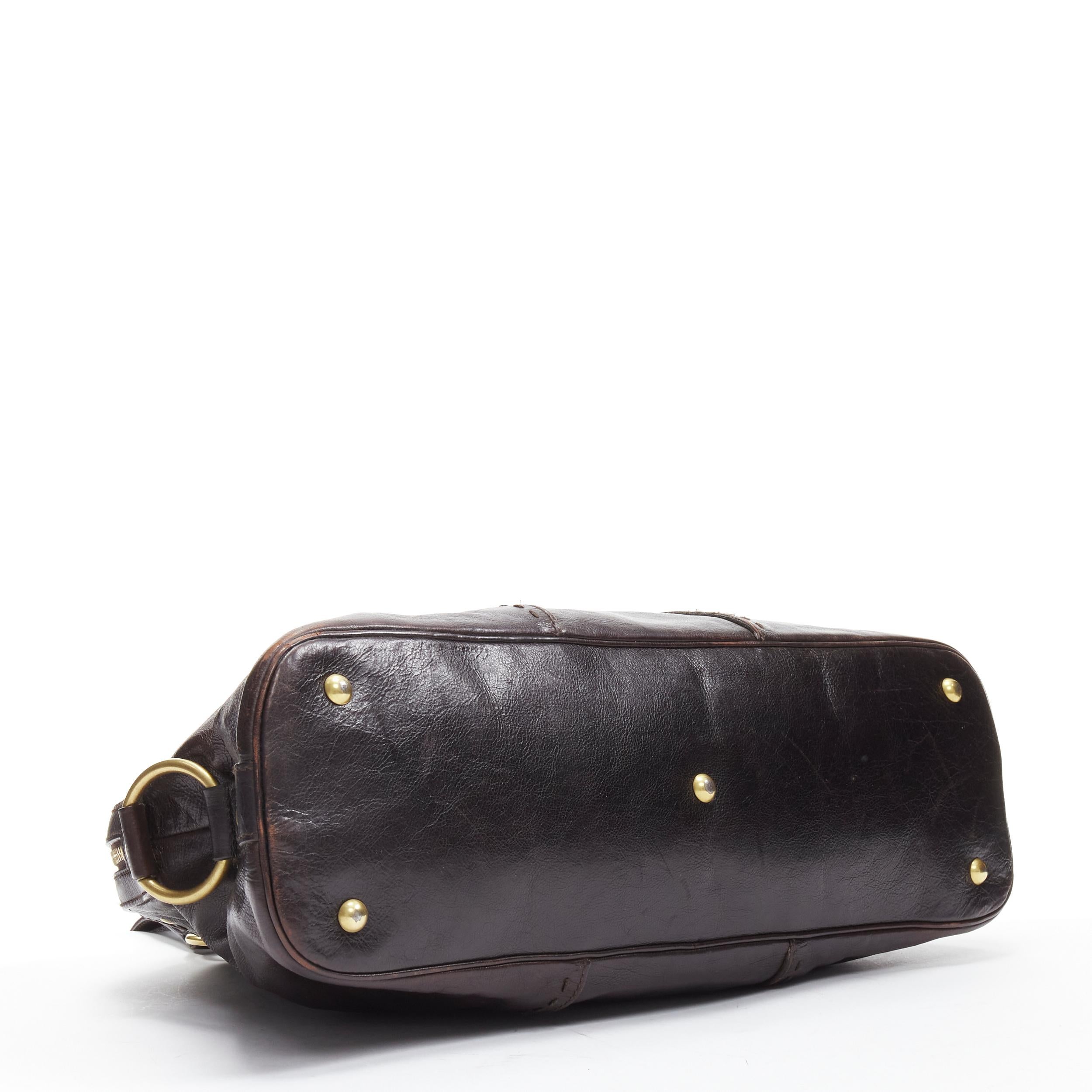 YVES SAINT LAURENT Muse Kate Moss YSL logo black leather top handle satchel bag 3