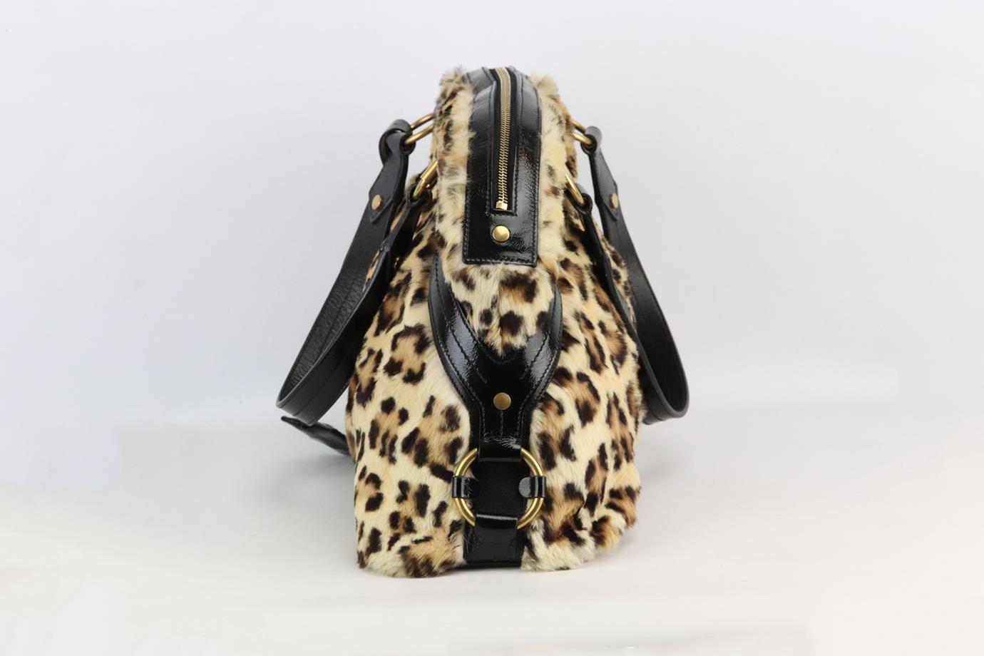 leopard print fluffy bag