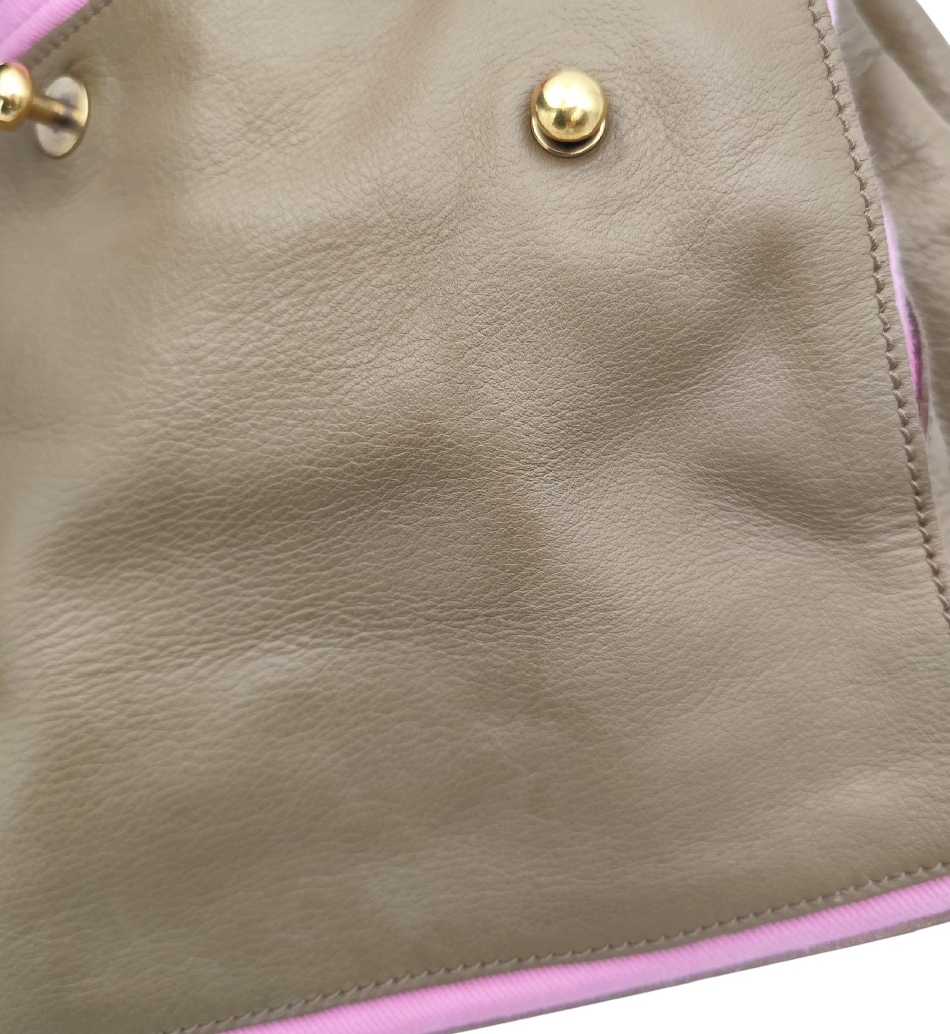 Yves Saint Laurent Muse Two - borsa beige e rosa in vendita 8