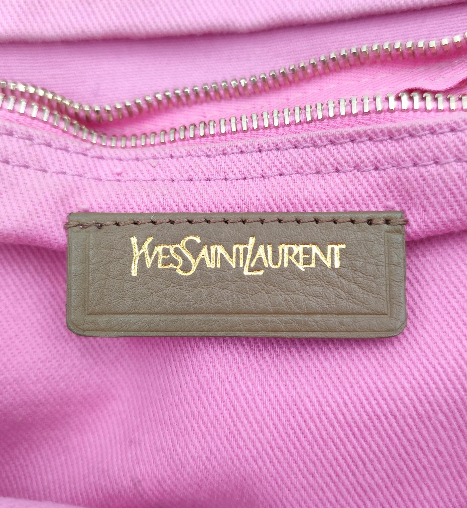 Yves Saint Laurent Muse Two - borsa beige e rosa in vendita 13