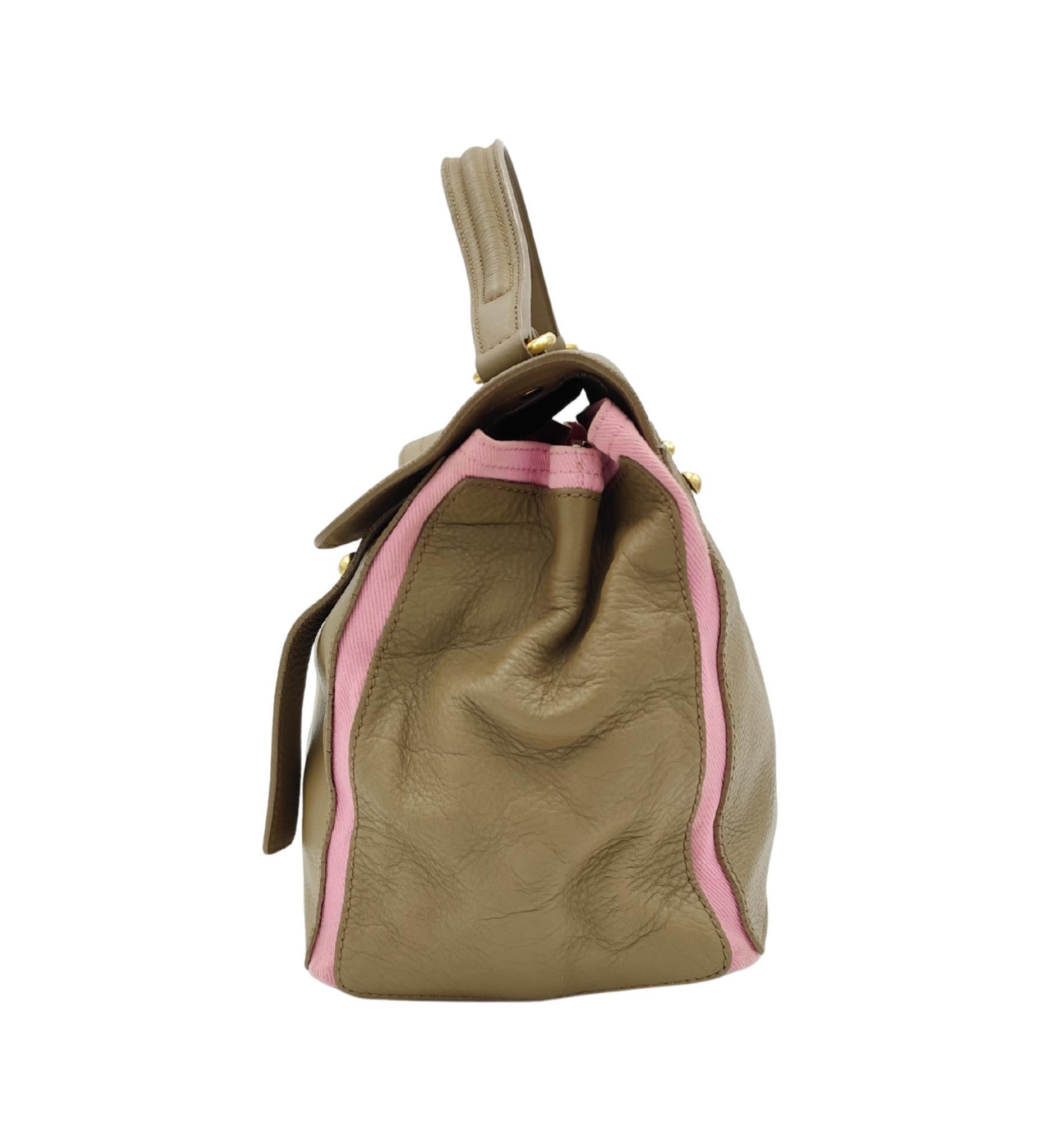 Marrone Yves Saint Laurent Muse Two - borsa beige e rosa in vendita