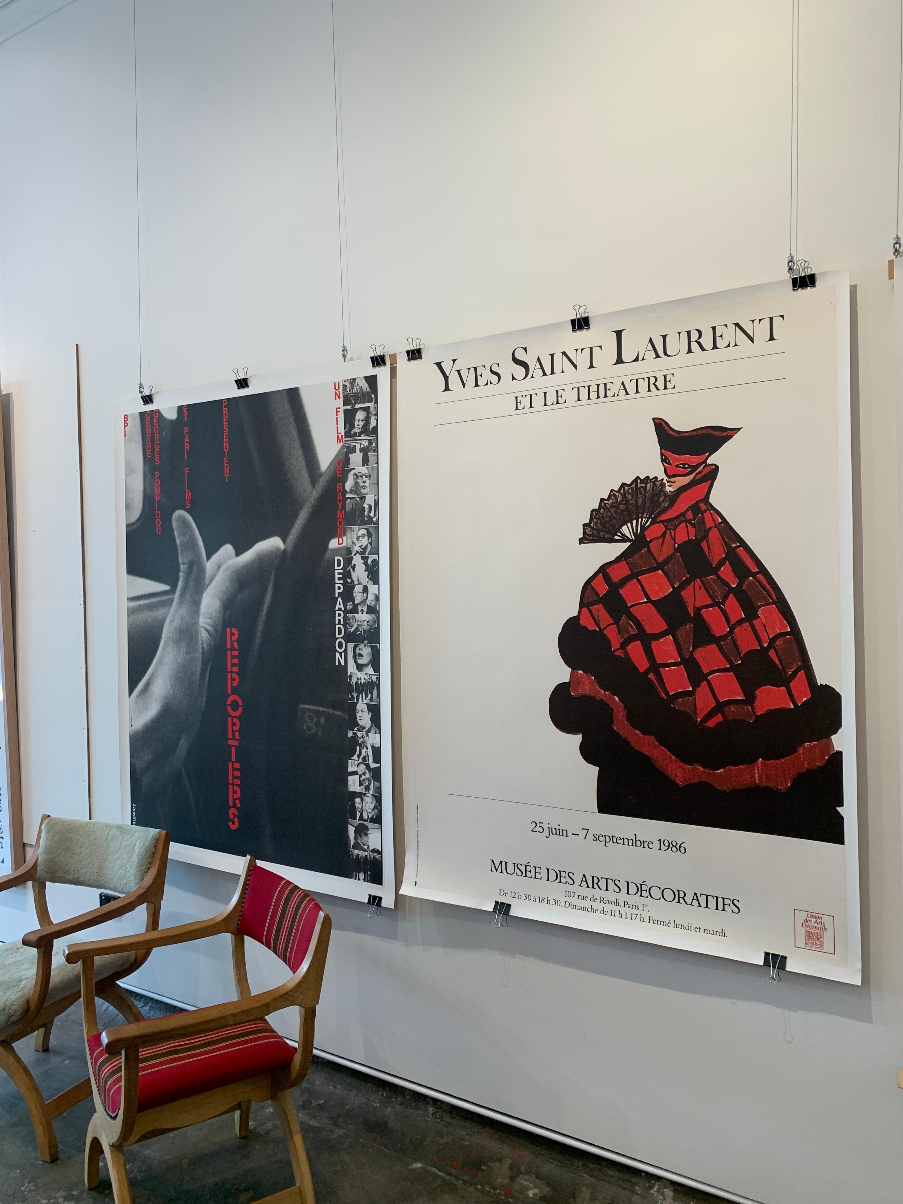 Mid-Century Modern Yves Saint-Laurent Museum of Decorative Arts Original Vintage Poster For Sale