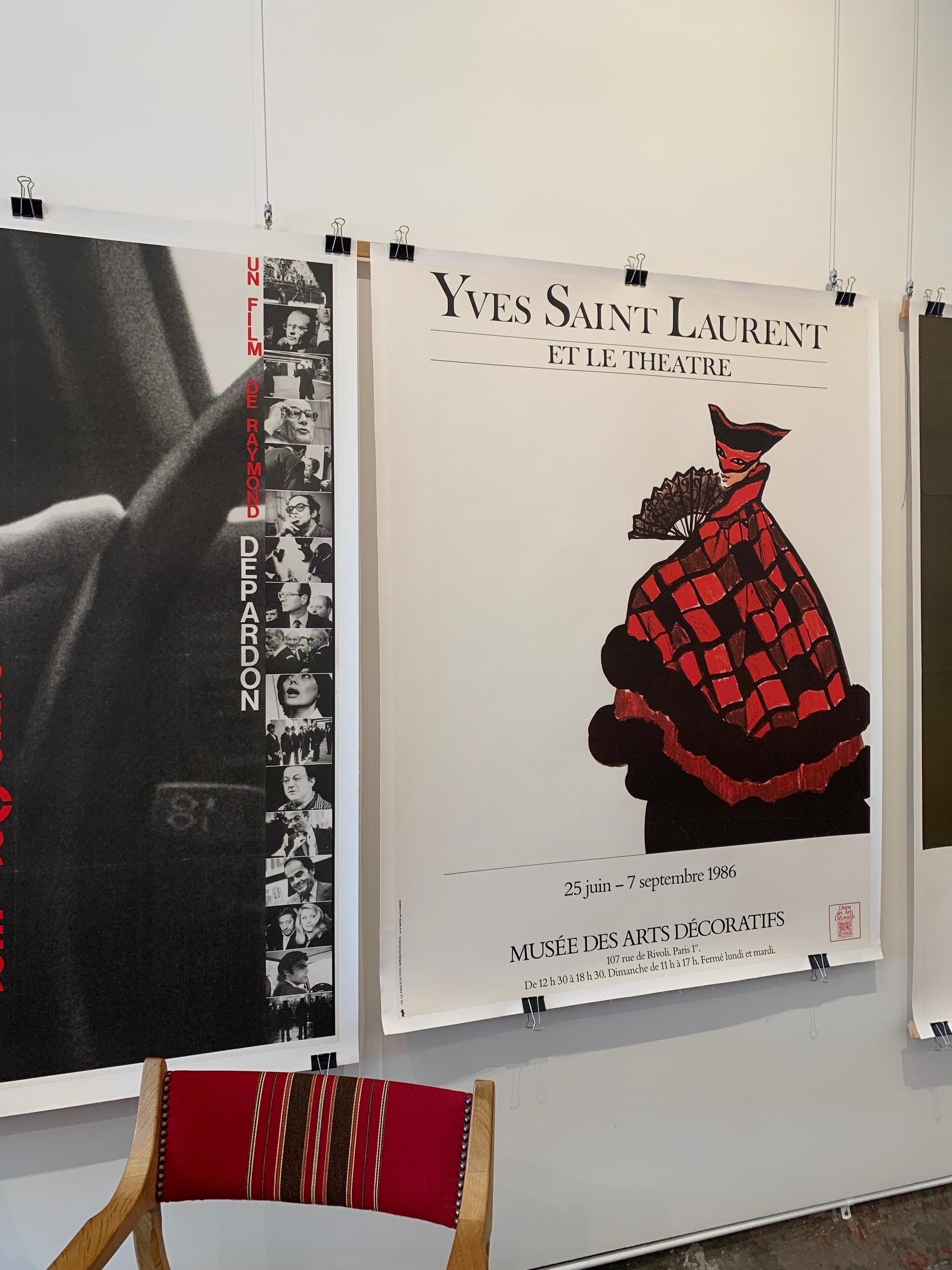 Original-Vintage-Poster, Yves Saint-Laurent Museum of Decorative Arts (Französisch) im Angebot