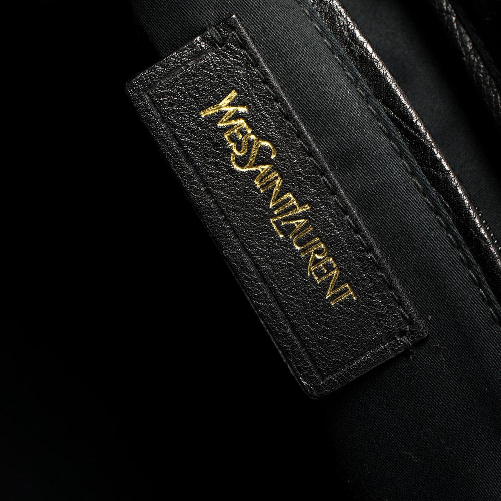 Yves Saint Laurent Mustard/Black Leather Medium Cabas Y-Ligne Tote 5