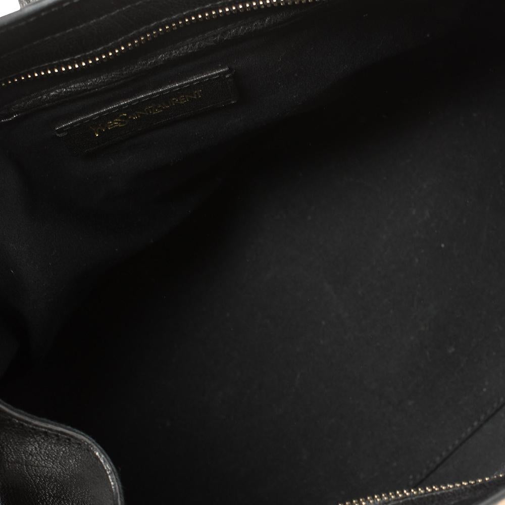 Yves Saint Laurent Mustard/Black Leather Medium Cabas Y-Ligne Tote 4