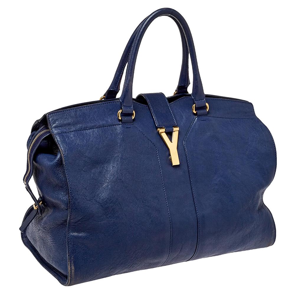 navy blue ysl bag