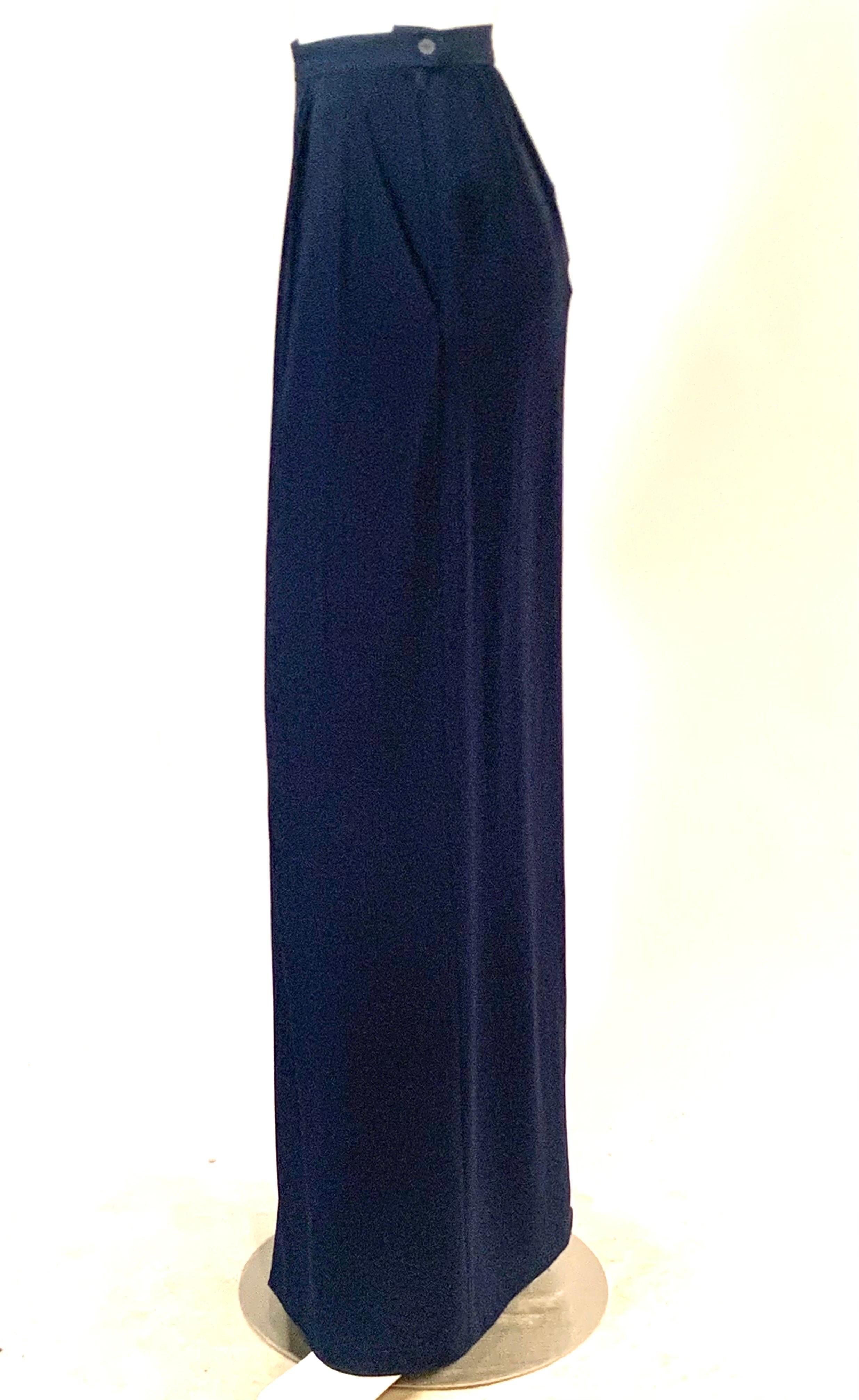 Women's Yves Saint Laurent Navy Blue Long Skirt with Original Tags Never Worn For Sale