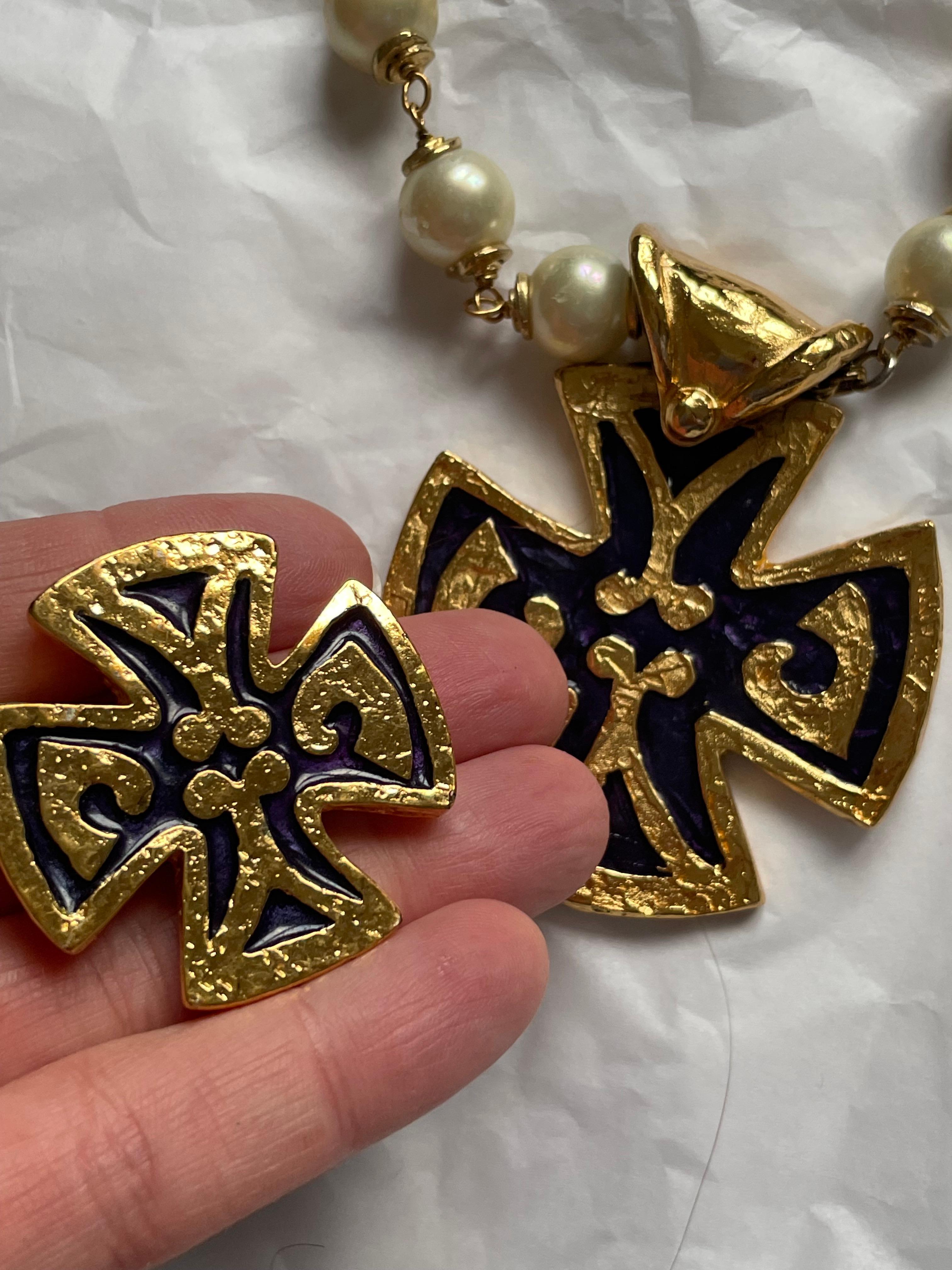 YVES SAINT LAURENT Conjunto de collar y pendientes en venta 4