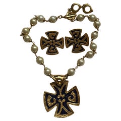 Yves Saint Laurent Set di collana e orecchini