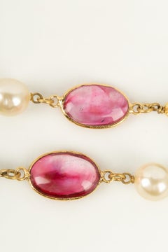 Yves Saint Laurent Necklace in Glass Paste and Pearly Beads