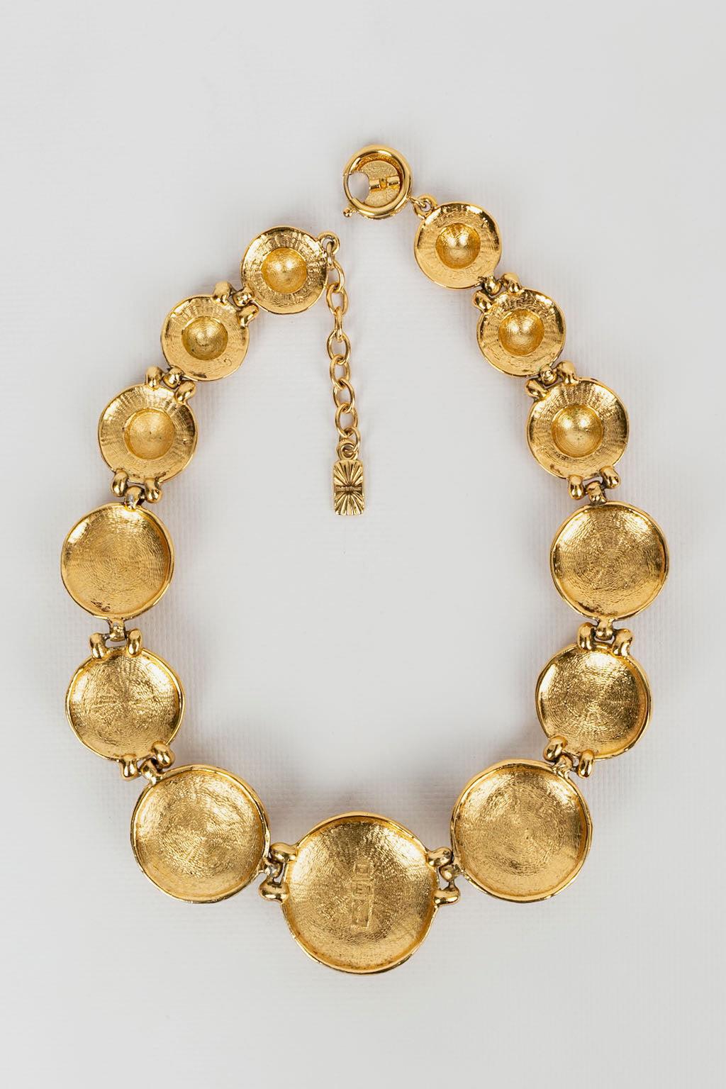 Women's Yves Saint Laurent Necklace in Gold Metal For Sale