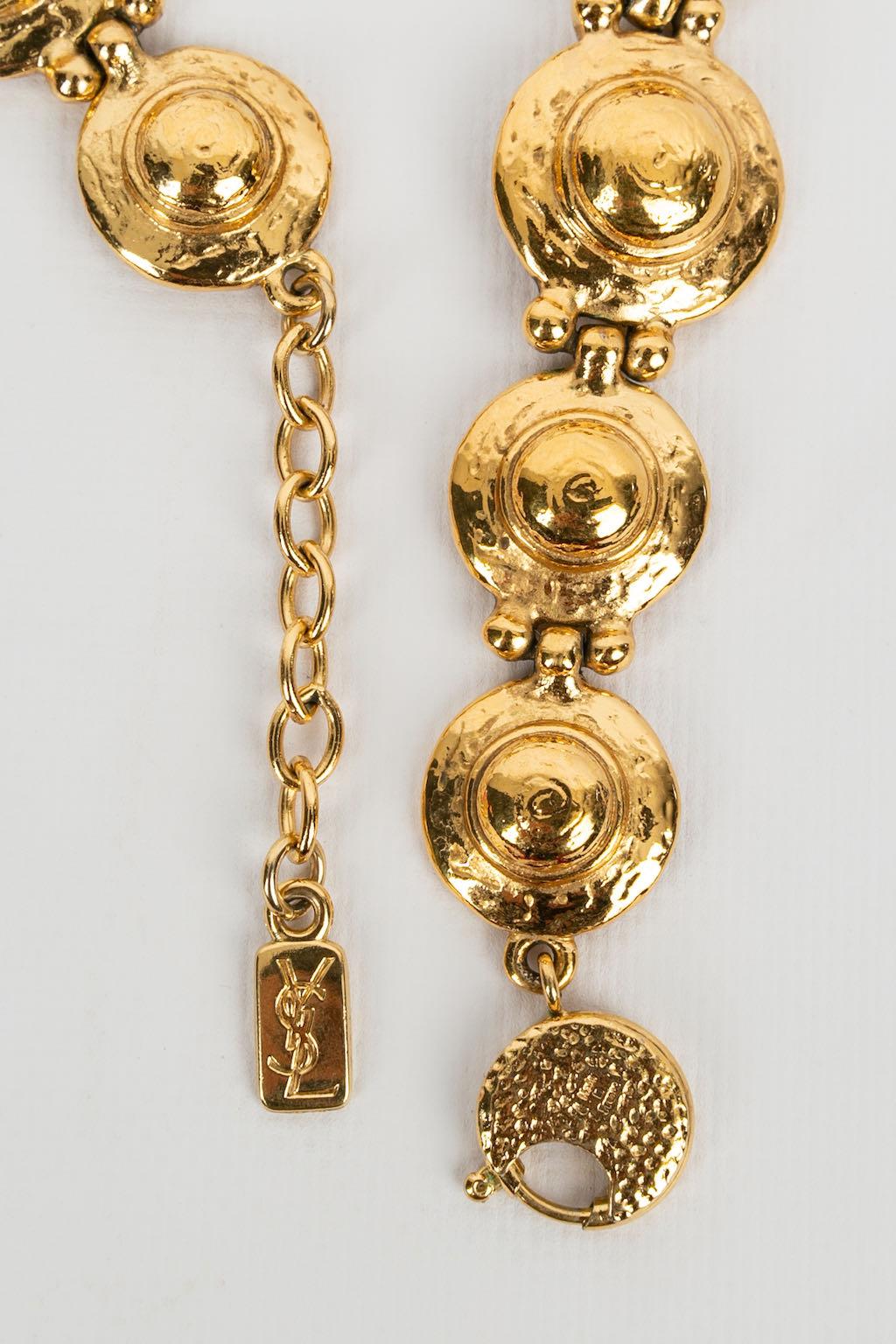 Yves Saint Laurent Halskette aus Gold-Metall 4