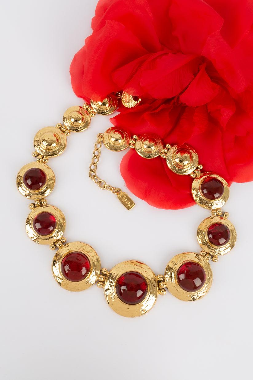 Yves Saint Laurent Necklace in Gold Metal For Sale 5