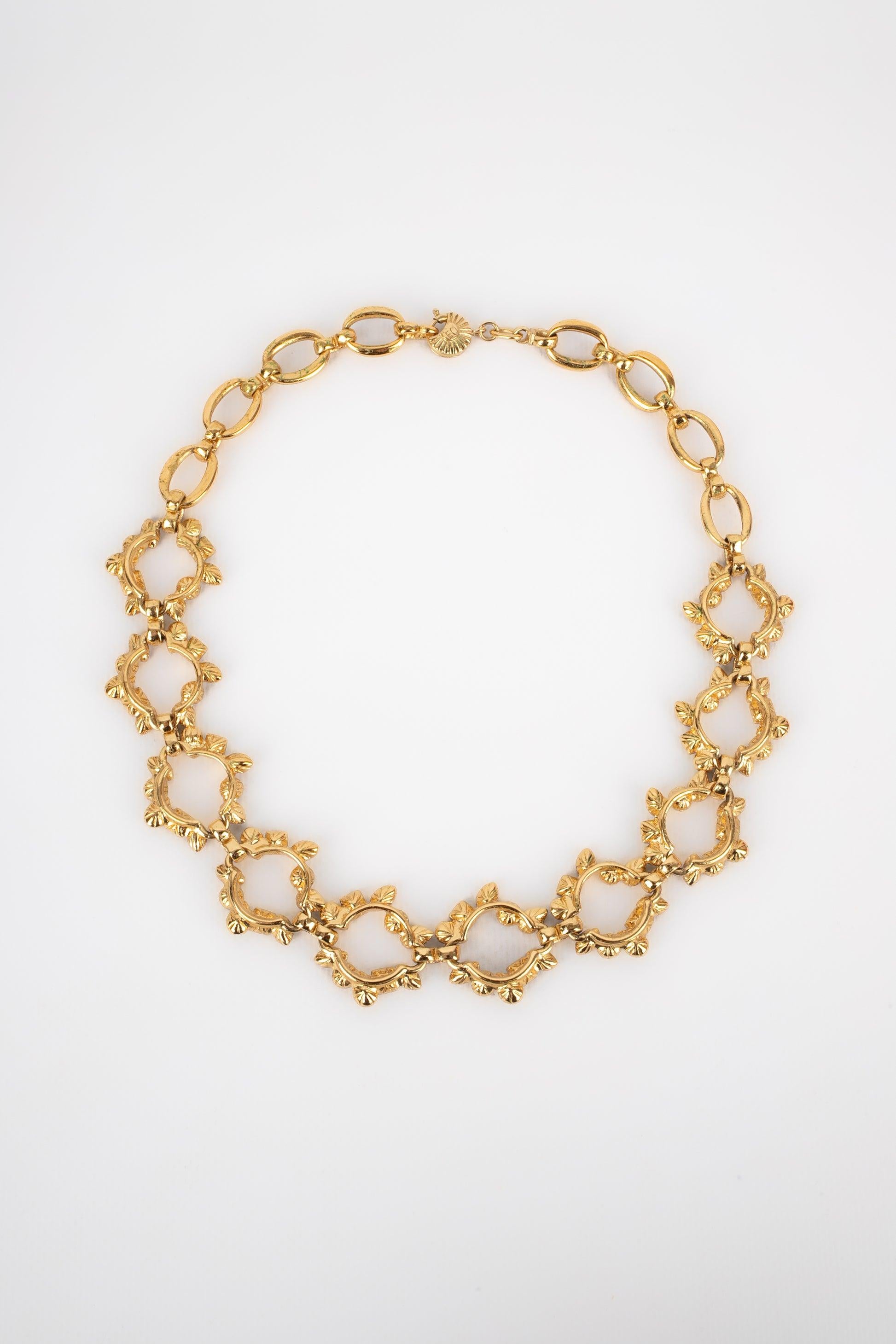 Yves Saint Laurent Necklace wIth Blue Rhinestones, 1980s For Sale 1