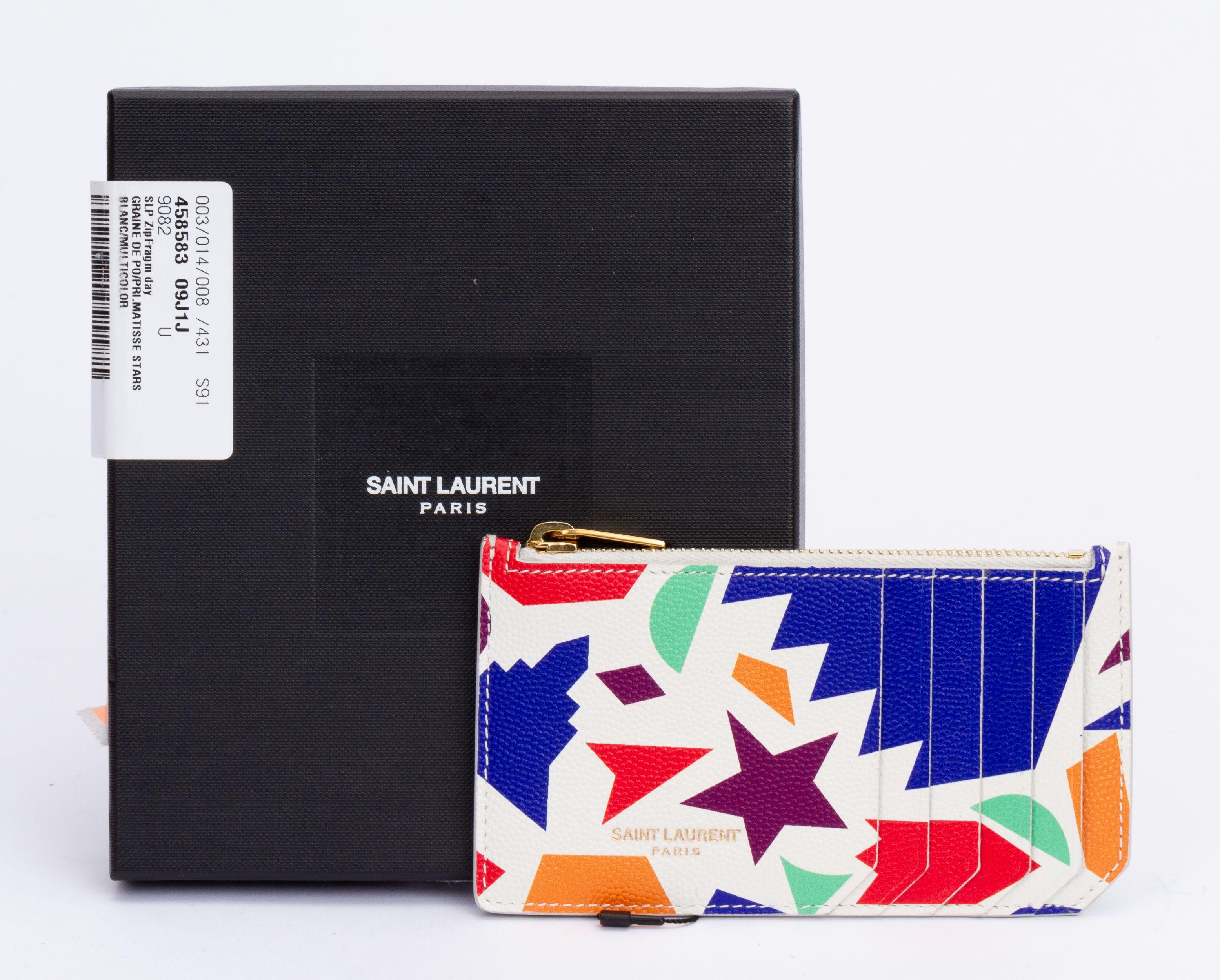 Yves Saint Laurent New Multicolor Credit Card Case For Sale at