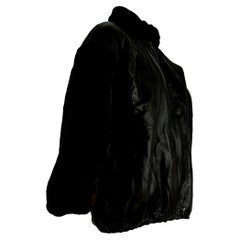 Used Yves SAINT LAURENT "New" Sleeves Neck Beaver Lambskin Jacket Fur Lined - Unworn