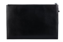 Yves Saint Laurent New Sunset Black Leather Clutch