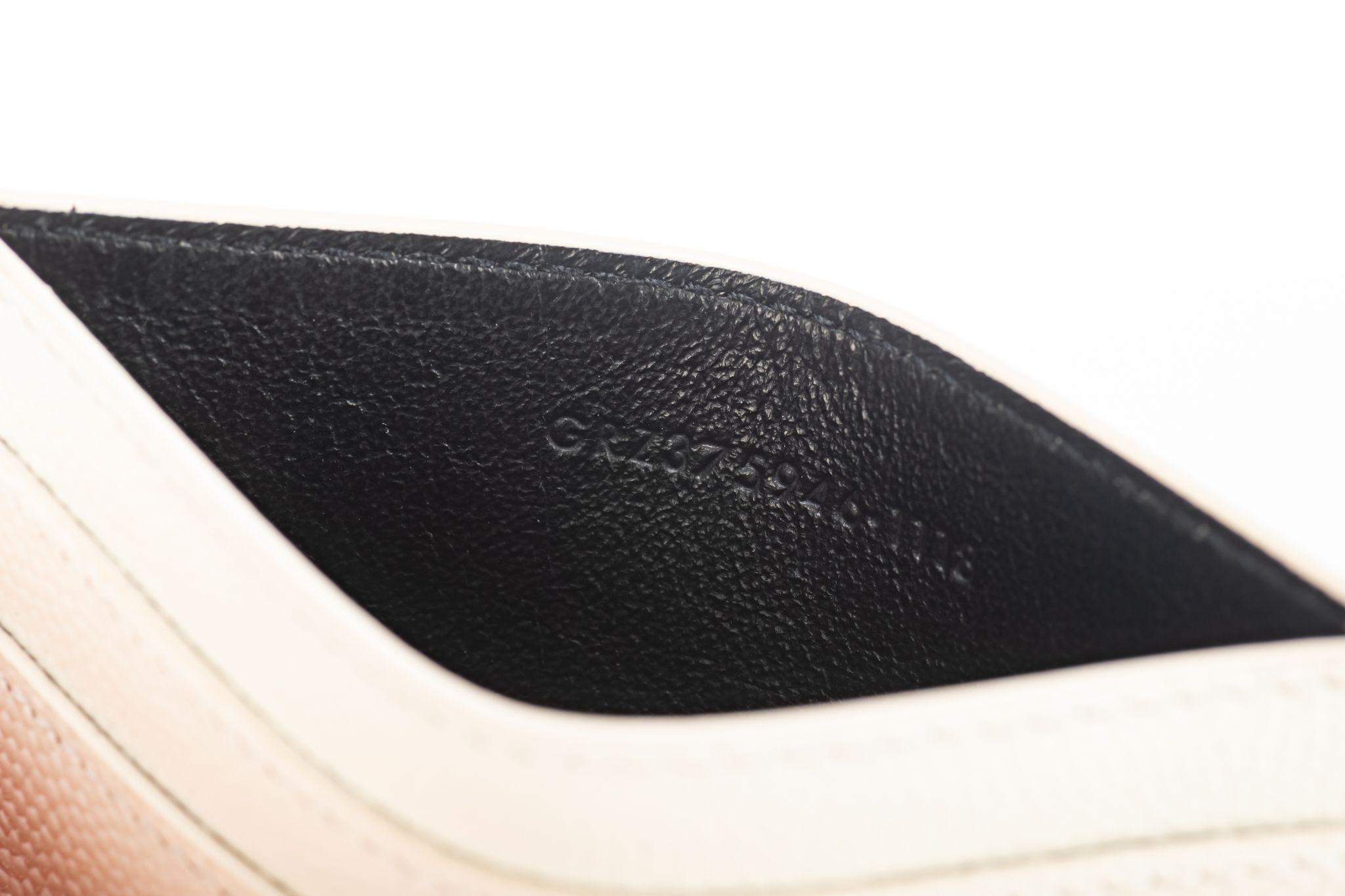 Black Yves Saint Laurent New White Pebbled Leather CC Case For Sale