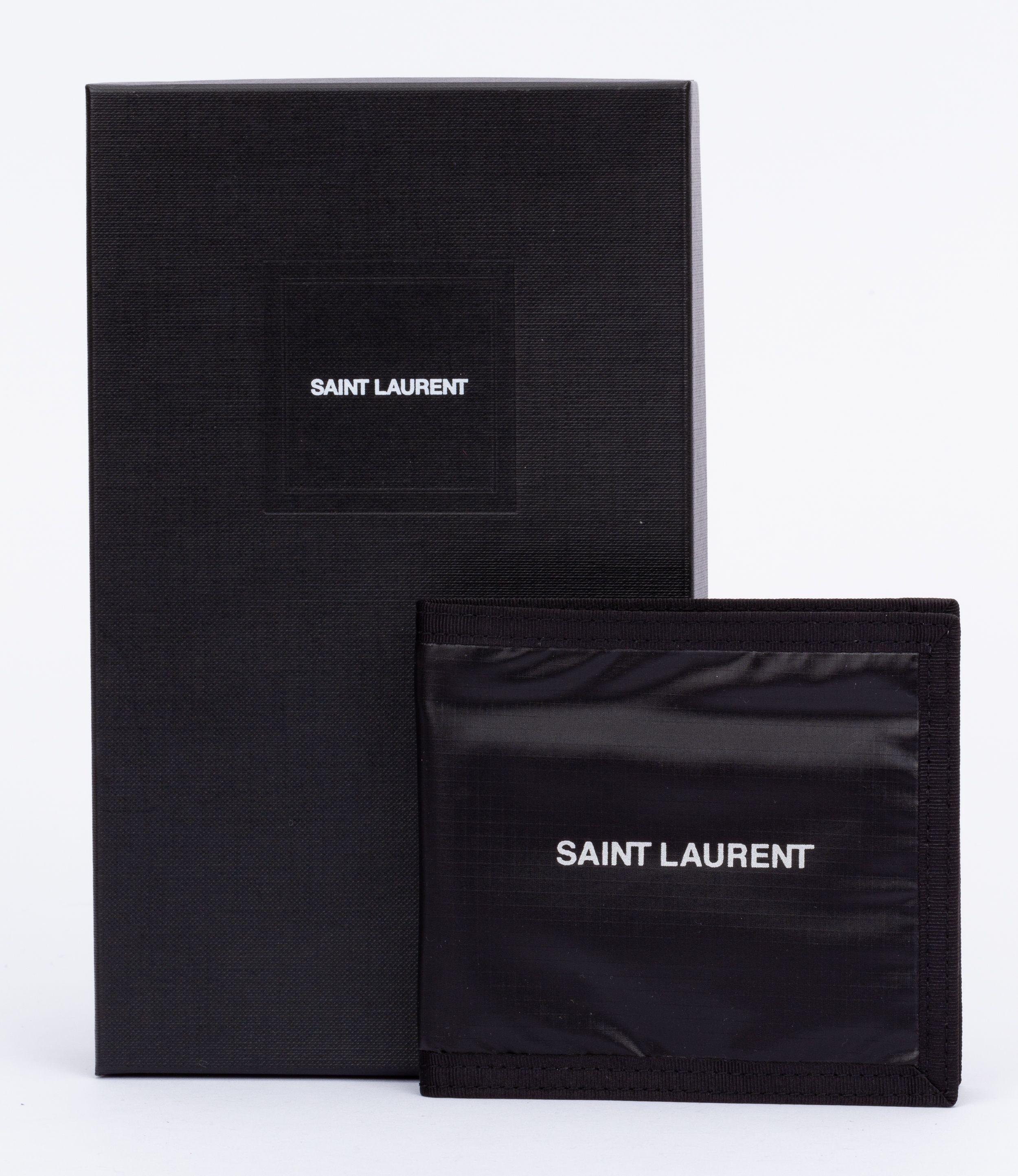 Yves Saint Laurent NIB Black Bifold Wallet For Sale 1