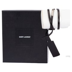 Yves Saint Laurent NIB Black Leather Wrap Bracelet