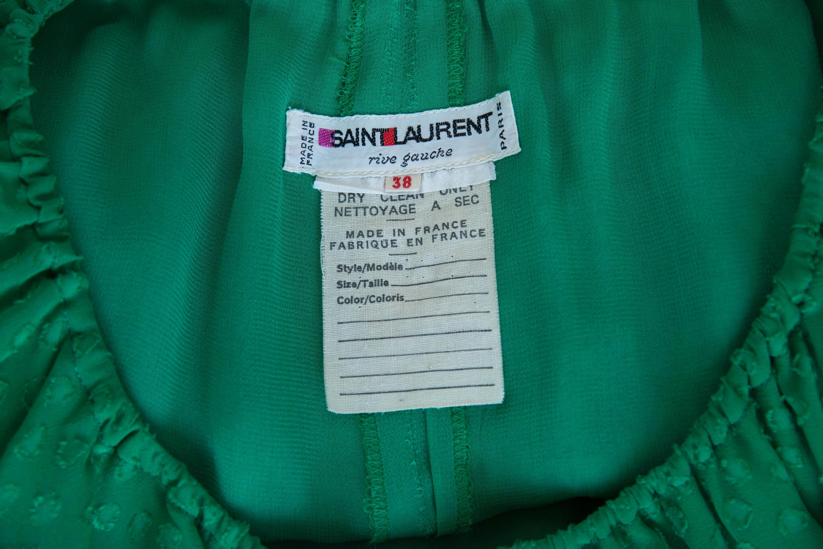 Yves Saint Laurent Off-The-Shoulder Belted Maxi Dress For Sale 10