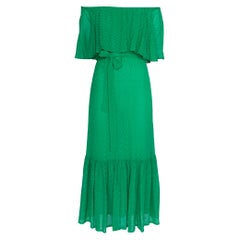 Yves Saint Laurent Off-The-Shoulder Belted Maxi Dress