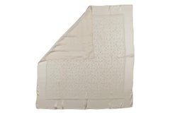 Yves Saint Laurent Off White Silk Scarf