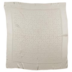 Sciarpa di seta Yves Saint Laurent Off White