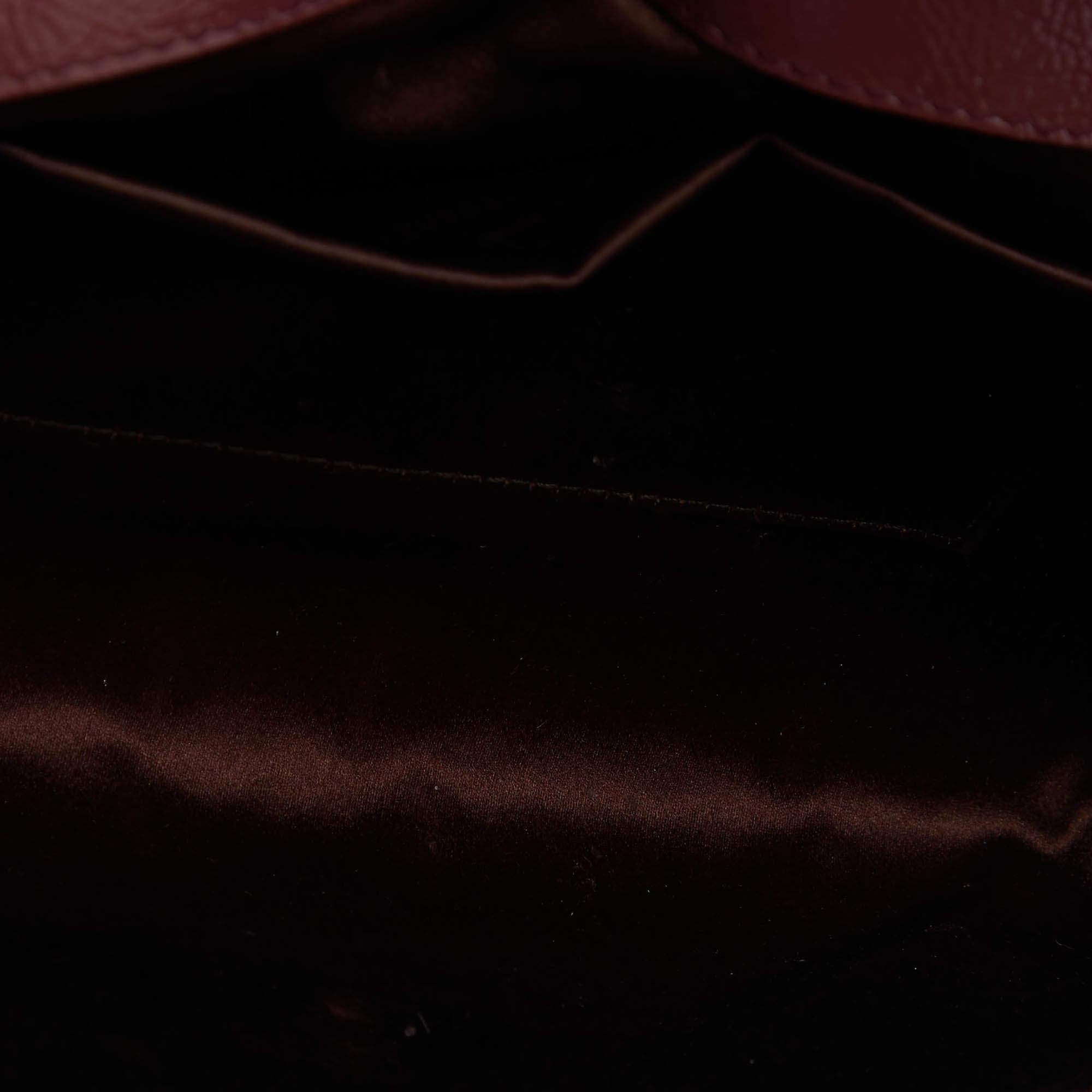 Women's Yves Saint Laurent Old Rose Patent Leather Belle De Jour Flap Clutch