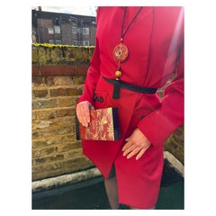 YVES SAINT LAURENT OPIUM Perfumed Pendant Necklace Tassel W/Box C.1977