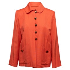 Yves Saint Laurent Orange Button-Up Jacket