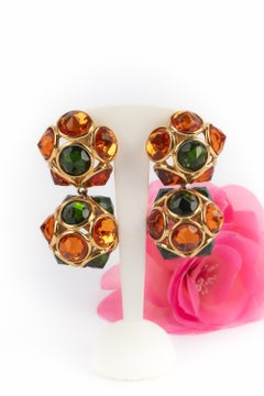 Yves Saint Laurent orange earrings