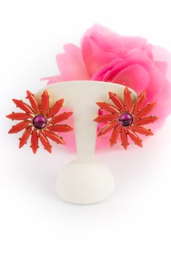 Yves Saint Laurent orange earrings