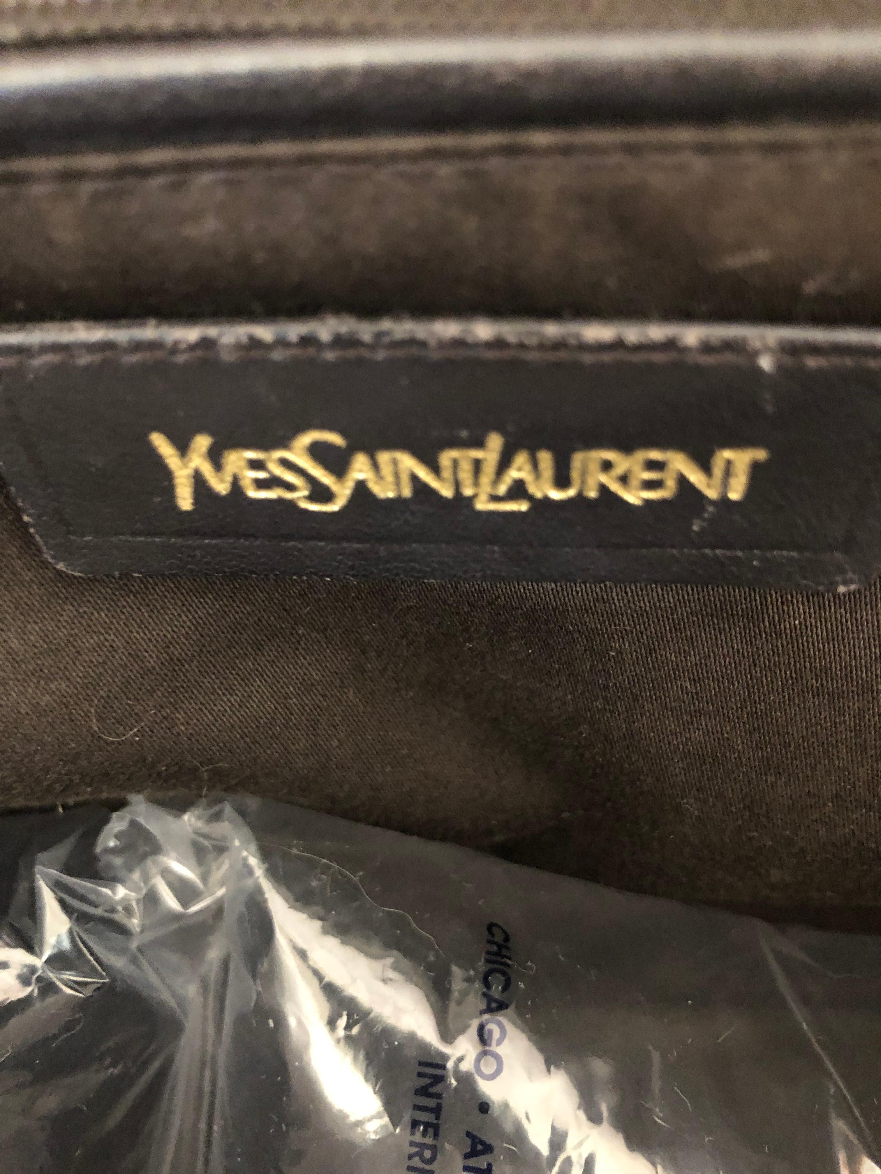Yves Saint Laurent Orange Patent Leather Easy Y Bag 3