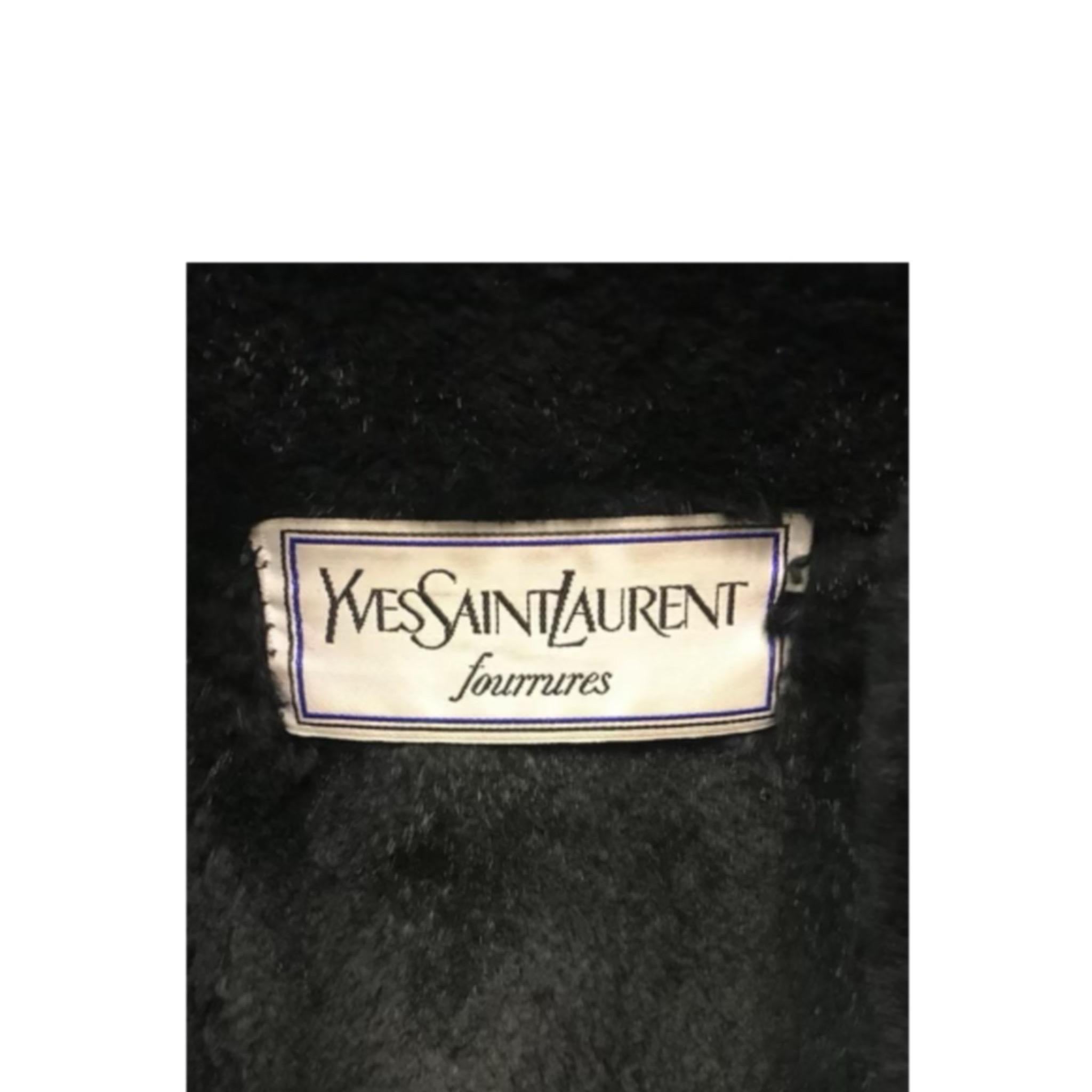Yves Saint Laurent  oversize silhouette  chocolate shearling coat. C. 1980s For Sale 5