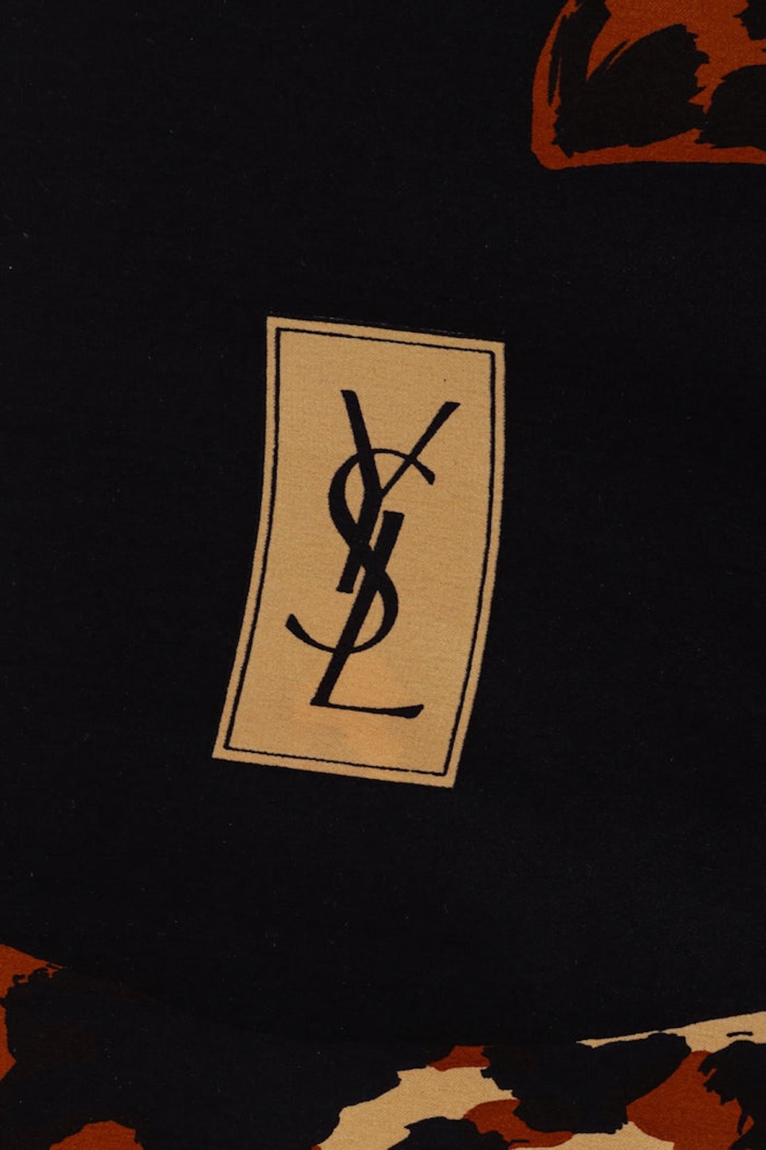 Women's Yves Saint Laurent Oversized Prowl Of Leopards Shawl For Sale