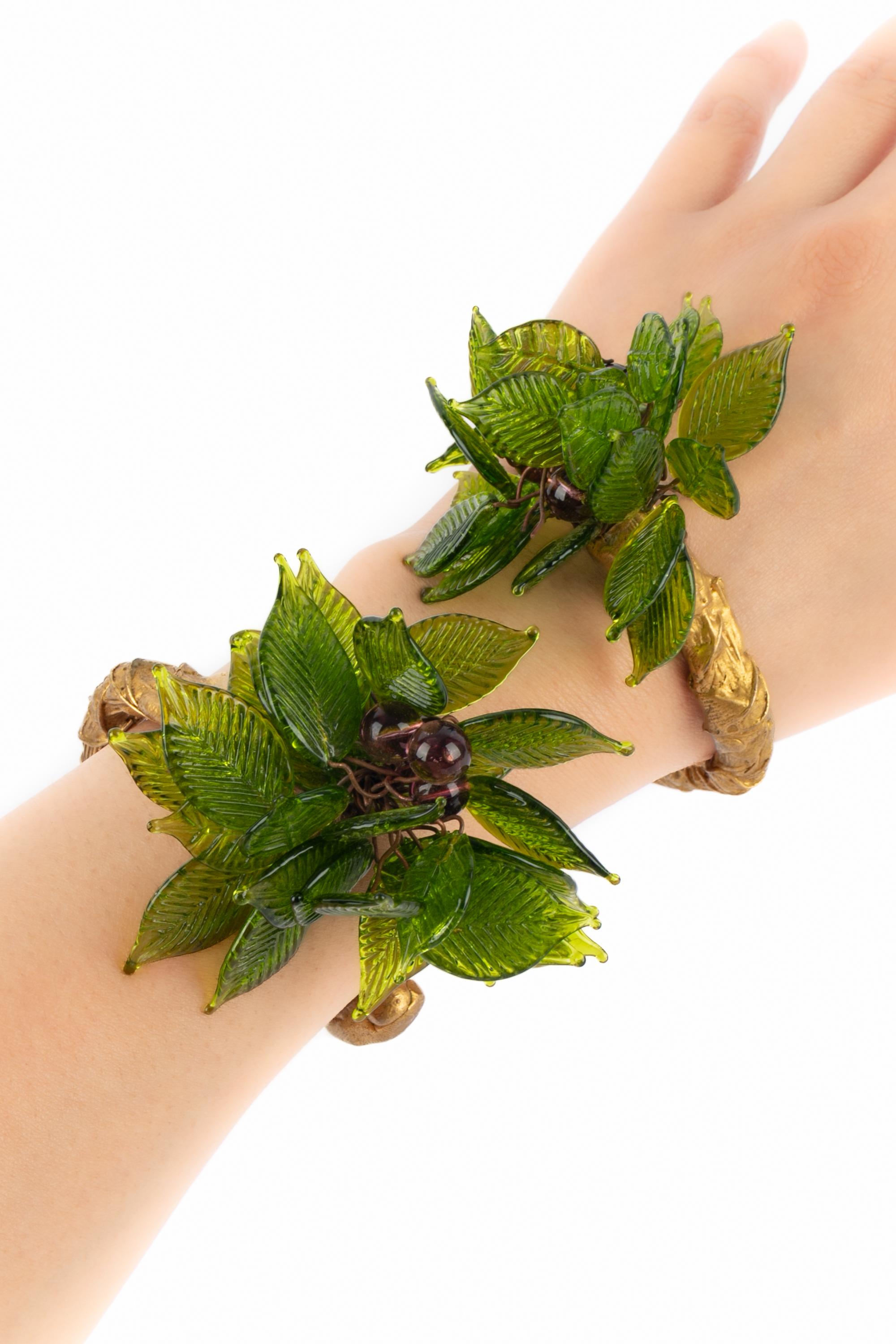 Yves Saint Laurent paire de bracelets Haute Couture en vente 6
