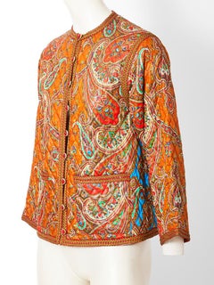 Yves Saint Laurent Paisley Pattern Quilted Jacket