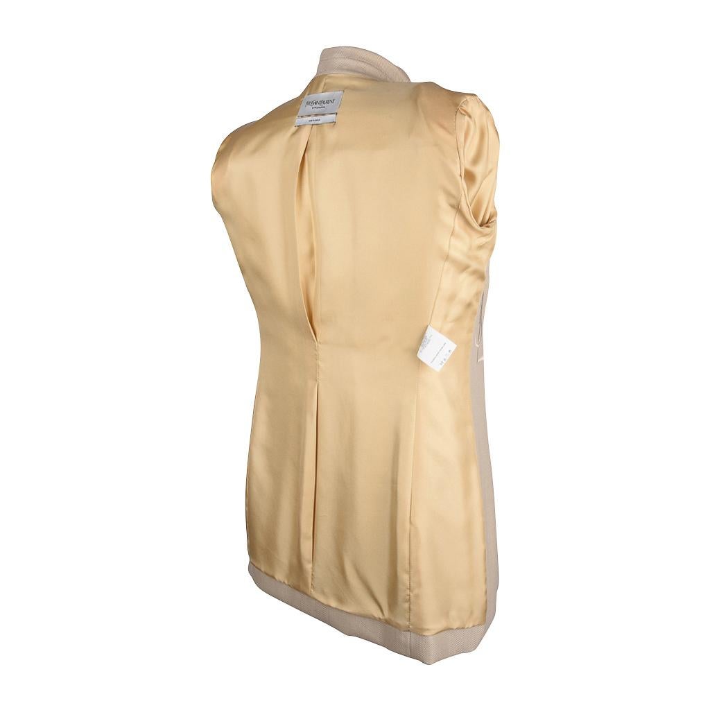 Yves Saint Laurent Pale Wheat Yellow Wool / Silk Jacket 38 / 6 7